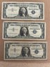 Beautiful Lot Of 3 1957 A One Dollar Bill -Silver Certificate U.S. Note