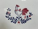 A Great Vintage Italian Ceramic Platter, Rooster Motif
