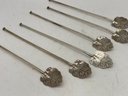 A Set Of 6 Vintage Sterling Silver Ice Tea Spoons