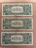 Beautiful Lot Of 3 1957 B One Dollar Bill -Silver Certificate U.S. Note
