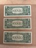 Beautiful Lot Of 3 1957 B One Dollar Bill -Silver Certificate U.S. Note