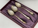 A Set Of 12 Vintage Rogers Sterling Silver Tablespoons, 'Wedding Bells' Pattern In Original Box