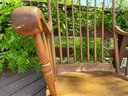 S. Bent & Bros Colonial Chairs Solid Maple Rocking Chair With Waterfall Edge Seat. Made In Gardner MA.