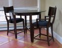 Green River Wood Co. Counter Height Set Of 2 Chairs And Glass Topped Table