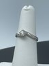 Stunning Round Diamond Engagement Ring In 14k White Gold