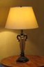 Attractive Bronze Finished Table Lamp - In Working Condition