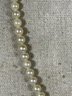 Fine Genuine Cultured Pearl Necklace 17' Long Having 14K White Gold Clasp
