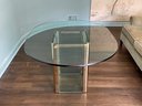 Glass And Brass Dining Table By Pace