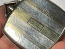 Art Deco Sterling Silver & 14K Gold Photo Locket Pendant