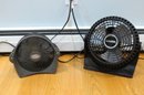 Pair Of Tabletop Oscillating Fans By Feature Comforts & Lasko - Working