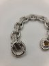 Judith Ripka's Sterling Silver Toggle Bracelet With Citrine Stones