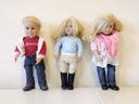 Lot Of Three Battat Blonde Haired Dolls