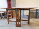 Vintage MCM Teak Wood Gate Leg Drop Leaf Folding Table
