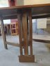 Vintage MCM Teak Wood Gate Leg Drop Leaf Folding Table