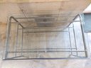 Metal Television TV Entertainment Stand With Glass Shelves