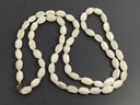 VINTAGE NATURAL MOTHER OF PEARL BEADED NECKLACE