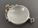 ANTIQUE VICTORIAN WHITE GOLD FILLED LORGNETTE SPECTACLES GLASSES PENDANT