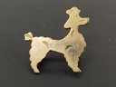VINTAGE SMALL GOLD TONE POODLE DOG PIN