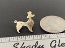 VINTAGE SMALL GOLD TONE POODLE DOG PIN