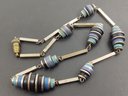 ANTIQUE 1920s ART DECO STACKED DISC BEADED NECKLACE