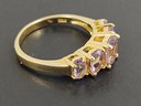 GOLD OVER STERLING SILVER LIGHT AMETHYST RING