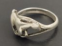 VINTAGE NATIVE AMERICAN TED OTT STERLING SILVER HORSE RING