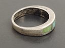 VINTAGE BELL TRADING POST NATIVE AMERICAN STERLING SILVER INLAID TURQUOISE RING