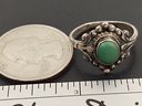 VINTAGE SOUTHWESTERN STERILNG SILVER TURQUOISE RING