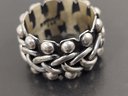 VINTAGE MEXICAN STERLING SILVER LARGE WIDE BAND RING