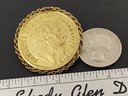VINTAGE 1902 GOLD PLATED KING EDWARD VII CORONATION COIN BROOCH