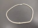 VINTAGE CHILDS 10K GOLD GRADUATED PEARLS NECKLACE