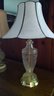 2 Glass Lamps W/shades - Both 24'H