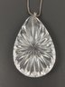 VINTAGE STERLING SILVER NECKLACE WITH WATERFORD CRYSTAL PENDANT