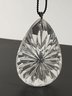 VINTAGE STERLING SILVER NECKLACE WITH WATERFORD CRYSTAL PENDANT