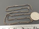 VINTAGE STERLING SILVER FIGARO LINK CHAIN NECKLACE