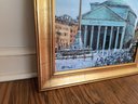 Signed Vintage Painting Of The Pantheon In Rome