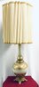 Vintage Goldtone Hand-blown Table Lamp