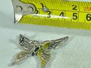 Fine Sterling Silver Gemstone Set Butterfly Brooch