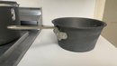 A Lot Of Commercial Aluminum Cookware Wok, 5Qt Pan, Small Strainer & More