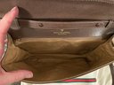 Gucci GG Canvas & Leather Convertible Clutch / Shoulder Bag
