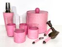 A Fabulous Pink Snakeskin Bar Setup From Horchow