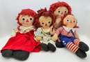 6 Vintage Raggedy Anne & Andy Dolls Mostly By Knickerbocker