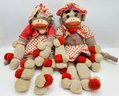 2 Vintage Sock Monkey Sisters