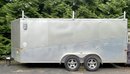 2010 Cargo Craft V- Nose, Tandem Axle Bumper Pull Trailer With Diamond Plate Detail, Rear Door Ramp & More