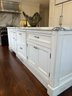 A Monumental Custom Kitchen Island - Fantastic Book Matched Calacatta Monet Marble Top - Delivery Available