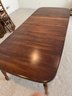 Vintage Early American Style Extendable Dining Table With Two Leaves