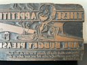 Vintage Wood & Copper Advertising Letterpress Printing Block - These Appetite Teasers Are Budget Pleasers