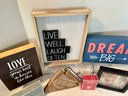 Dream BIG! Collection Of 7 Positive Living Wall Hangings. Live Your Best Life! Various Sizes & Styles
