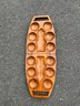 Flame Maple Hinged Wooden Egg Server