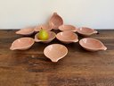 Set Of Ten MCM Russel Wright Steubenville Coral Pink Bowls